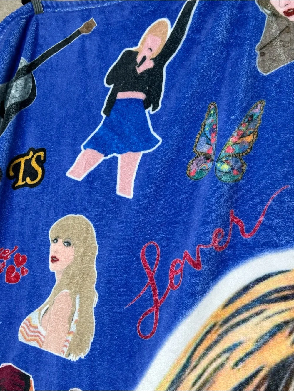 Swiftie Themed Plush Throw Blanket Cruel Summer Lover Songs 1989 Soft Cozy Music